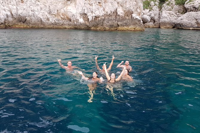 Capri Boat Tour with Optional Blue Grotto Visit from Sorrento - Marina Piccola: the Capri beach vibe (with stairs involved)