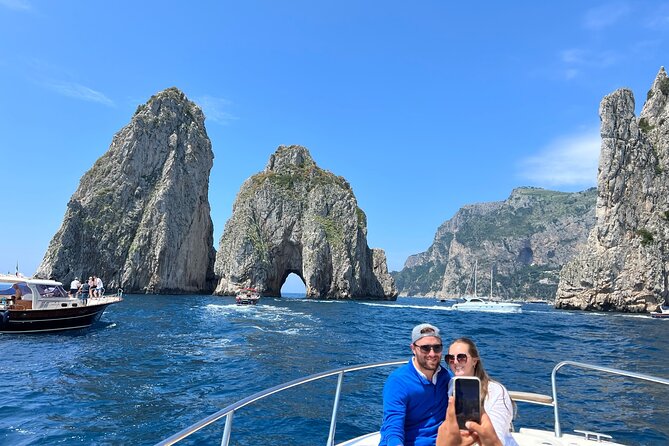 Capri in a Day All Inclusive Premium Boat Tour + City Visit - Onboard Perks: Drinks, Food, Restroom, and Music