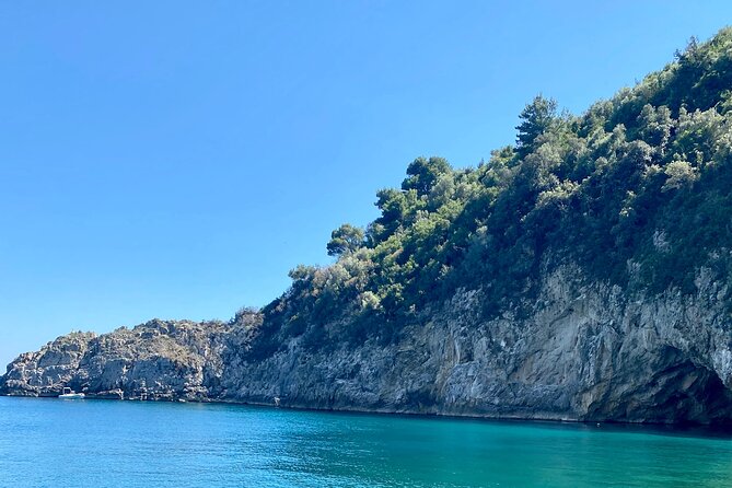 Capri & Nerano Bay Private Boat Tour from Sorrento,Positano,Capri - Green Grotto swim stop: the included cave where you get your feet wet
