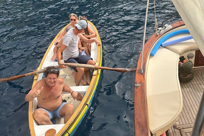 Capri Private Boat Tour from Sorrento - Premium 28ft Boat - Massa Lubrense coast: water meets Vesuvius views