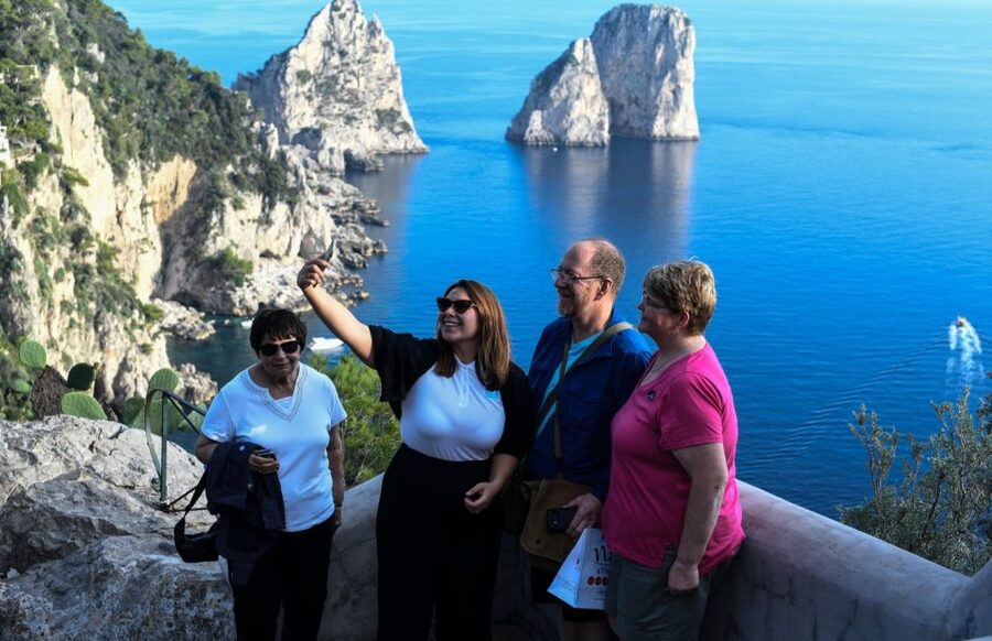 From Capri: Capri Walking Tour - Mt. Solaro by chairlift: The view payoff (and the optional cost)