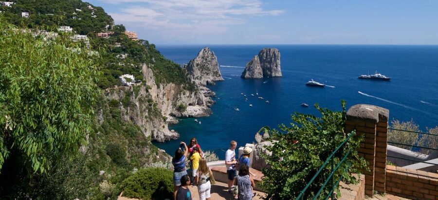From Capri: Capri Walking Tour - Augustus Gardens + Belvedere viewpoints: The classic Capri perspective