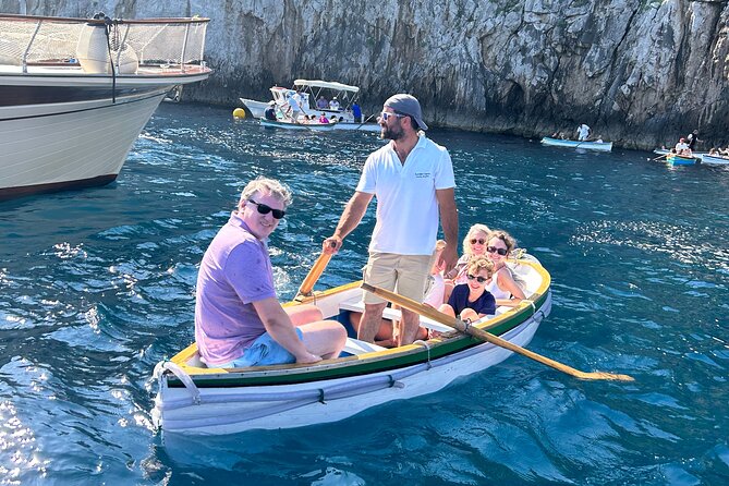 From Sorrento: Capri & Blue Grotto Boat Day Tour Up to 8 People - Prosecco and the practical feel of the day