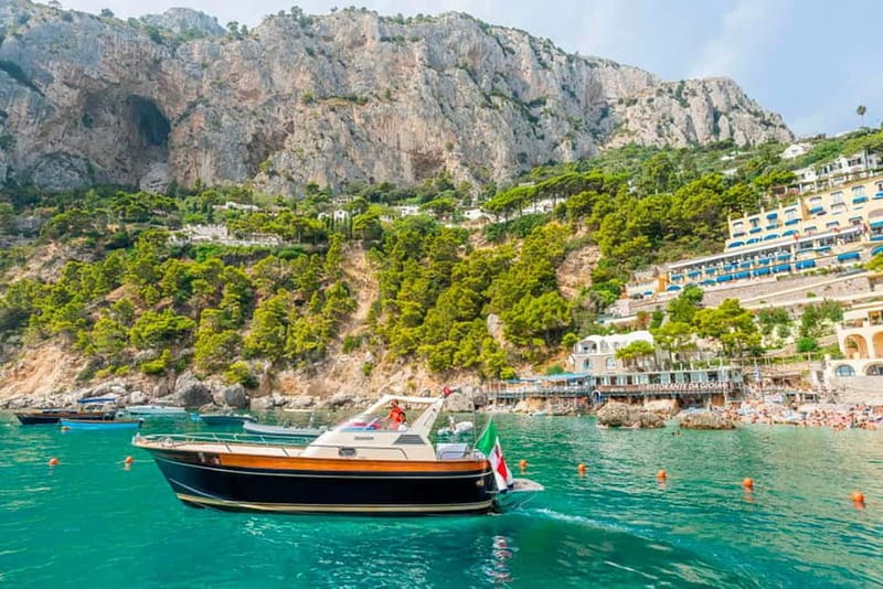 From Sorrento: Capri Boat Cruise with Swimming and Prosecco - Green Grotto and White Grotta: turquoise water and quick stops