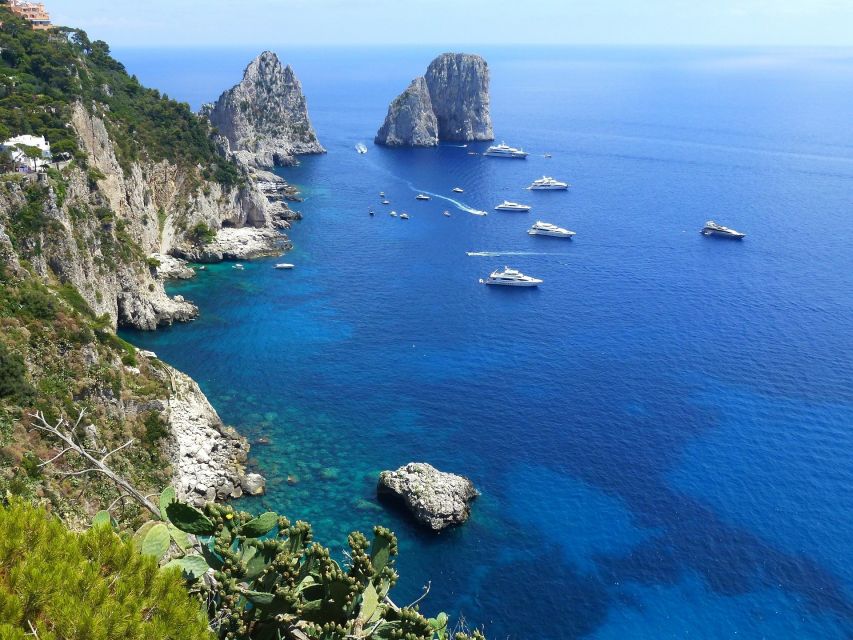 From Sorrento: Fishing in Capri with Lunch - Cruise around Capri, then swim and snorkel in clear water