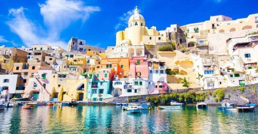From Sorrento: Ischia & Procida boat tour in one day - Ischia by boat: Aragonese Castle, Maronti, and Sorgeto