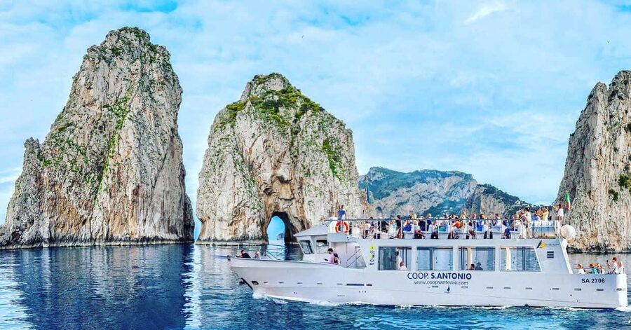 From Sorrento/Nerano: Capri Island Cruise with Guide Onboard - Boarding the Boat at Marina del Cantone