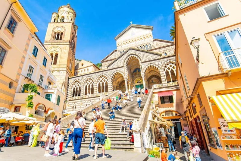 From Sorrento: Positano, Amalfi, & Ravello Amalfi Coast Tour - Amalfi for real: Cathedral of Saint Andrew and street-level character