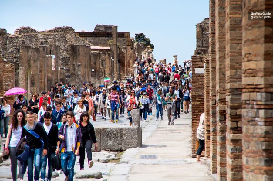 From Sorrento:Skip-the-line Pompeii Ruins All-inclusive Tour - The 2-hour guided walk: Forum, Roman baths, and the big anchors