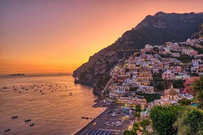 Positano by Night from Sorrento 5 Hours Small Group tour - The Coastal Drive: Panoramic Points and the Big Sunset Moment