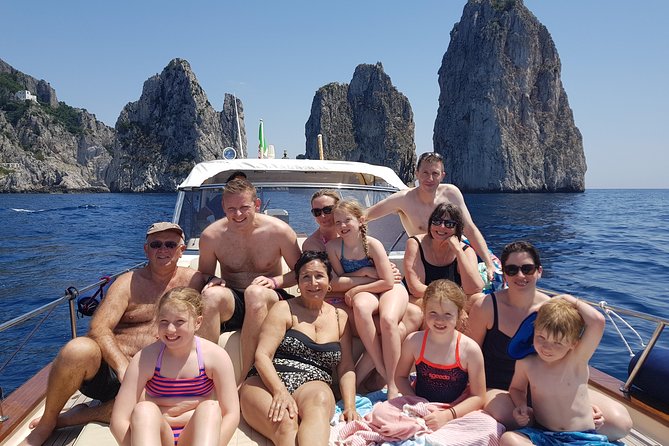 Private Boat Tour to Capri from Sorrento on a 38-Foot Apreamare - White Grotto and the First Cave Lineup