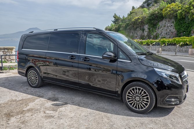 Private transfer from Naples to the Amalfi Coast, or vice versa - The optional stops: Pompeii, Herculaneum, or Mt. Vesuvius (2–2.5 hours)