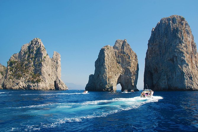 Small Group Boat Tour Capri & Blue Grotto with Swimming Stops - Faraglioni, Casa Malaparte, Natural Arch: Icons You See Better at Sea