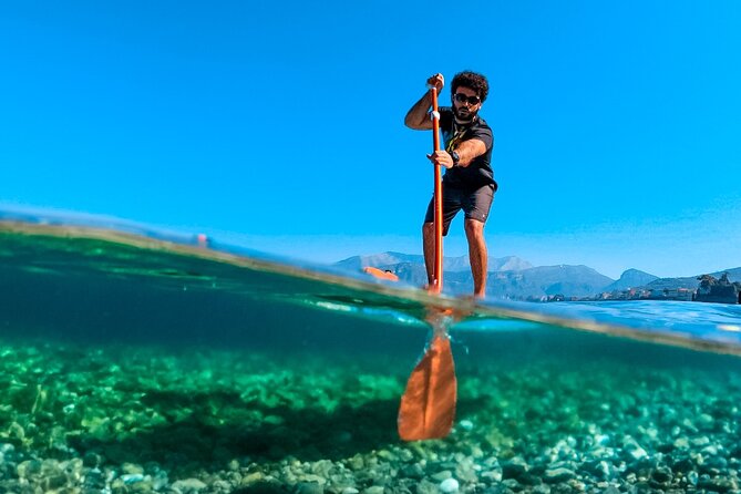 Small group paddle boarding tour to Bagni Regina Giovanna - Bagni Regina Giovanna: the heart-shaped pool and the cliff opening
