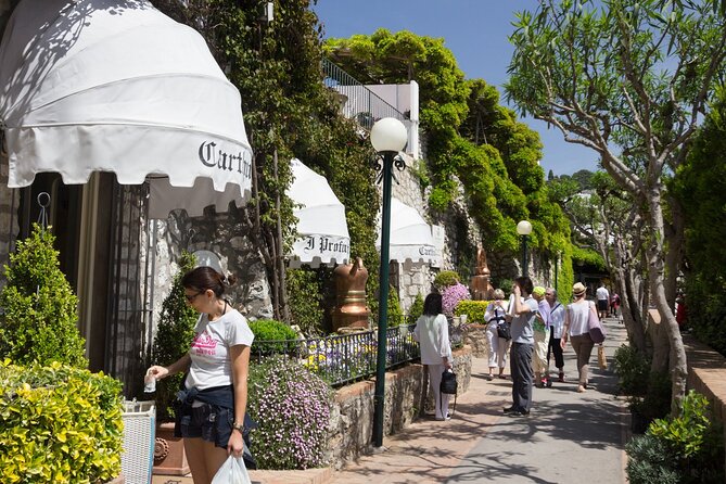 Small Group Tour from Sorrento to Blue Grotto, Anacapri and Capri - Capri Center: Piazzetta Time, Cafés, Shops, and People-Watching