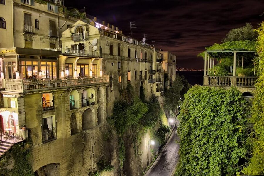 Sorrento by night... with a tasty surprise - The backstreet walk: Corso Italia side lanes and cathedral exterior views
