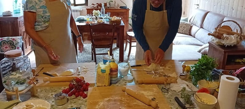 Sorrento: Marì Cooking Class in a Family Farm w/ Coast View - When the Class Moves Indoors