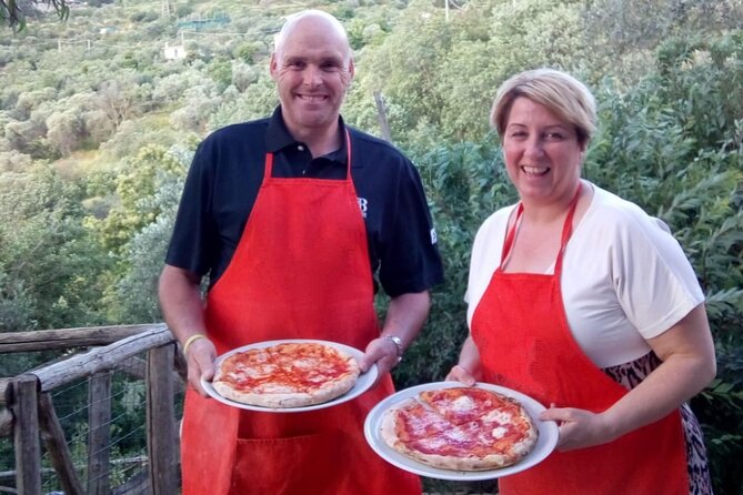 Sorrento Pizza Class with Wine, Limoncello and Transfer Included - Baking your pies in a wood oven, then eating them together