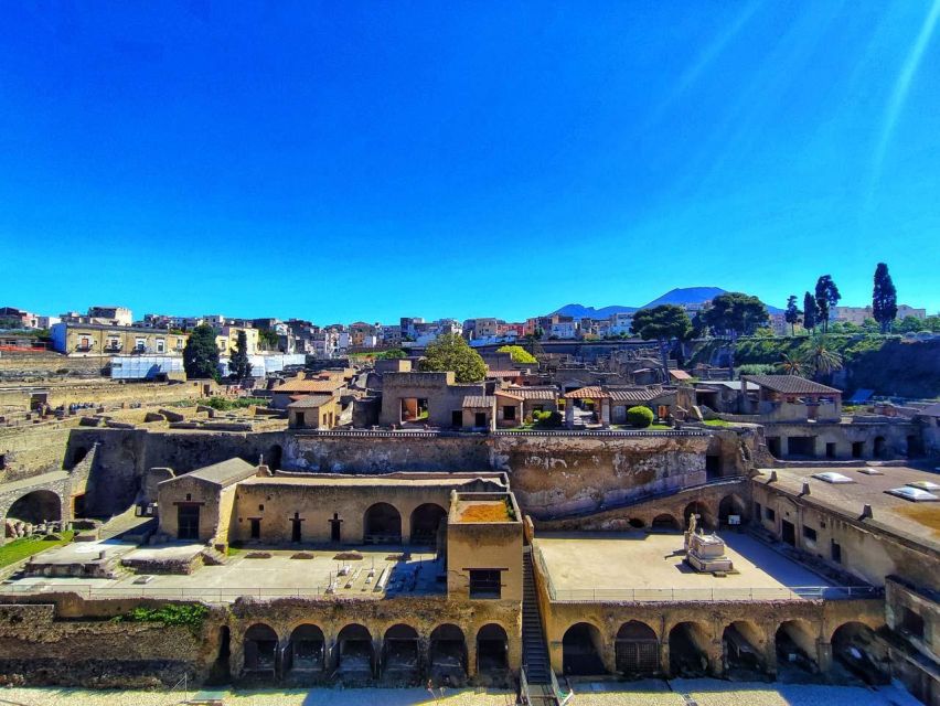 Sorrento: Pompeii & Herculaneum Day Trip Entry and Lunch - Pompeii with a guide: huge site management, crowds, and what you should look for