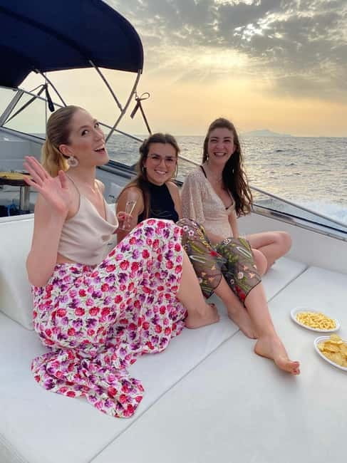Sorrento: Sunset Coastal Boat Tour with Aperitif - Punta Lagno waterfalls: swimming and snorkeling in clear water