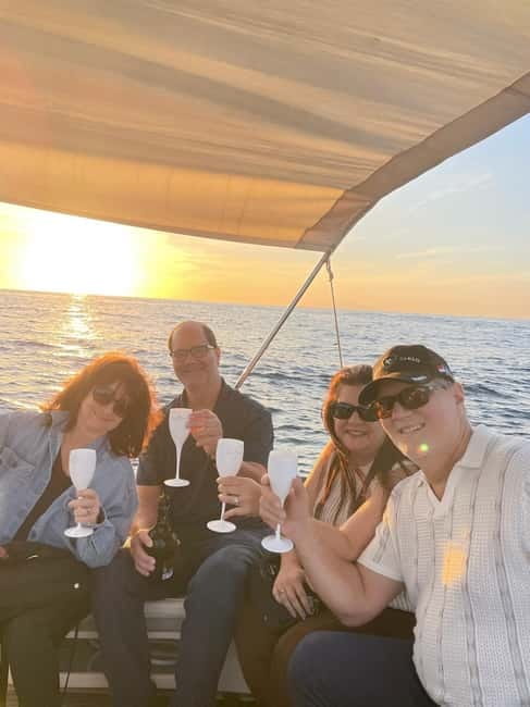 Sorrento Sunset Cruise with Aperitif on Board - Optional swimming stop: turquoise water and snorkeling gear