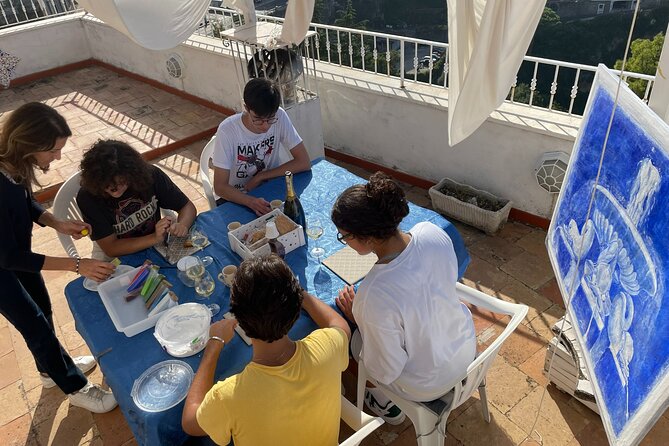 Workshop Fresco Painting & Aperitivo Seaview in Sorrento coast - The Rooftop Painting Session and When the Aperitivo Break Hits